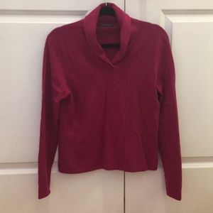 Cranberry cashmere sweater